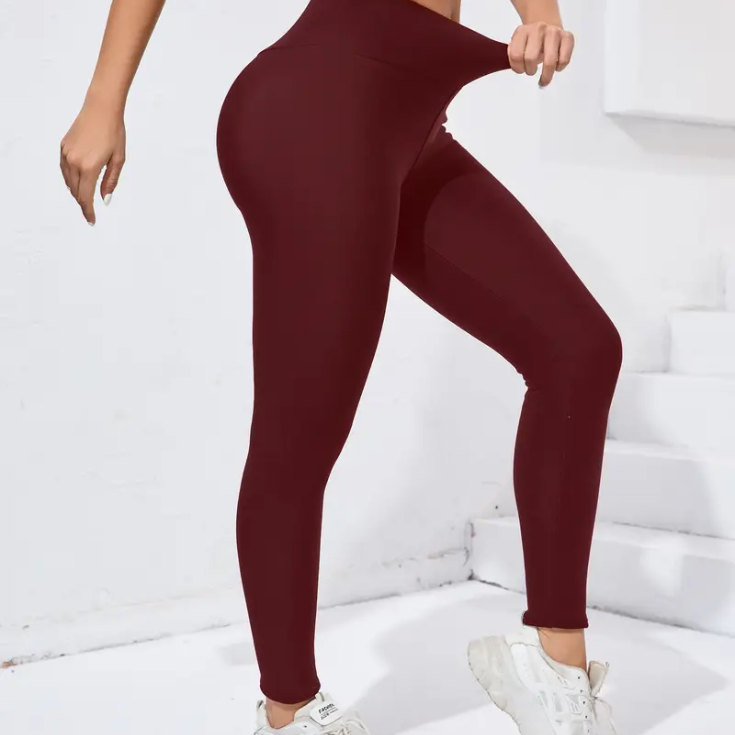 Fleece-lined leggings Red - legiver